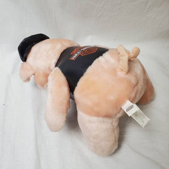 Harley-Davidson Pig Plush Stuffed Animal Biker Vest Hat Motorcycle 14" - Picture 6 of 7